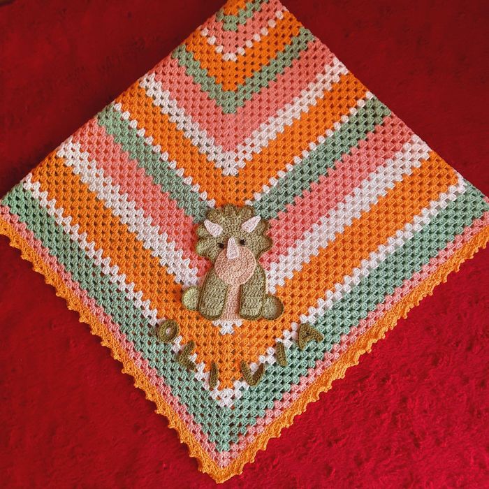 Детский вязаный плед