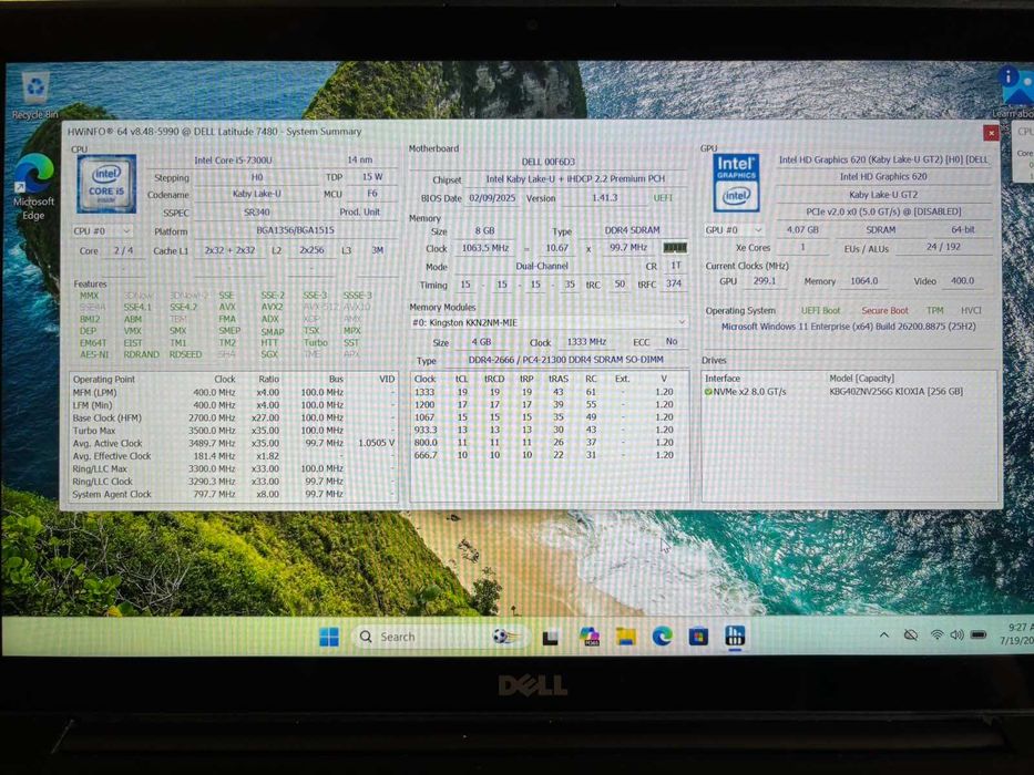 Лаптоп Dell Latitude 7480 14 инча (i5-7300U/8GB RAM/256GB SSD)