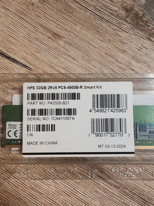 Hpe 32gb 2Rx8 PC5-4800B-R Smart Kit