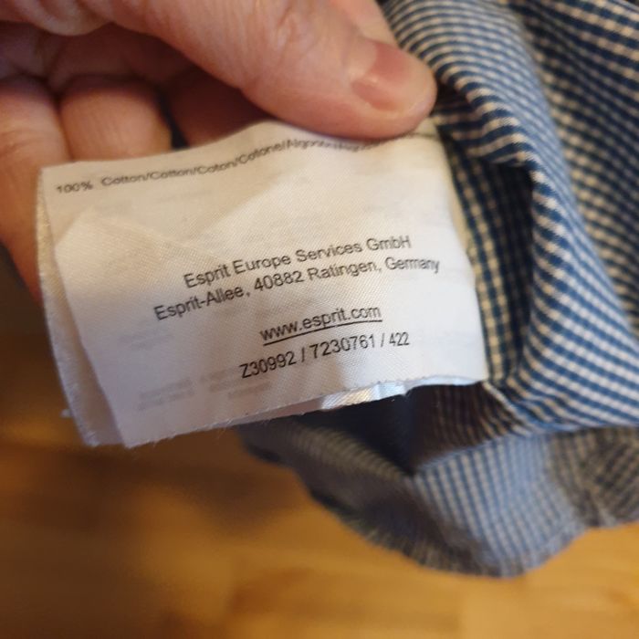 Camasa Esprit,barbati ,mar L,bleu cu carouri