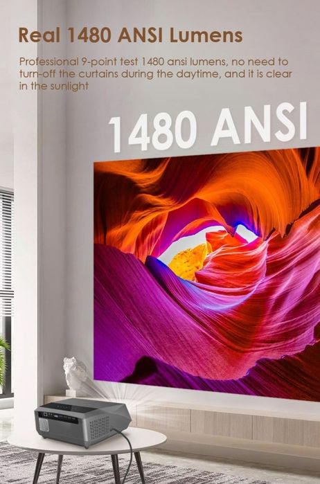 Videoproiector LED 16000 lumeni,AutoFocus,300 inch,Android 9, Nou Dura ...