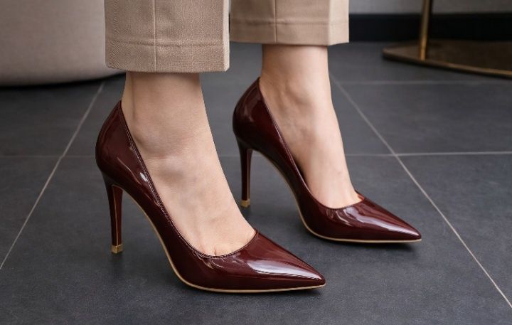 “Yangi bordo poshnali tufli   | Elegant va zamonaviy