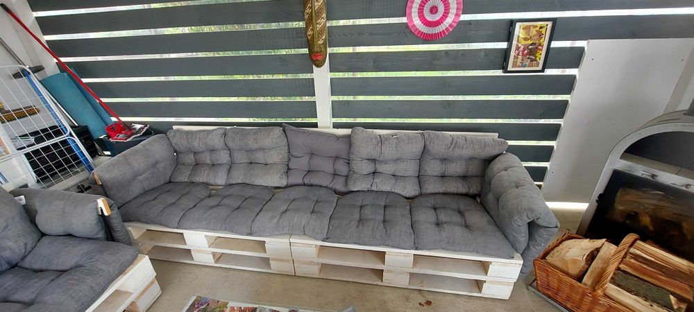 Canapea din paleti pentru gradina