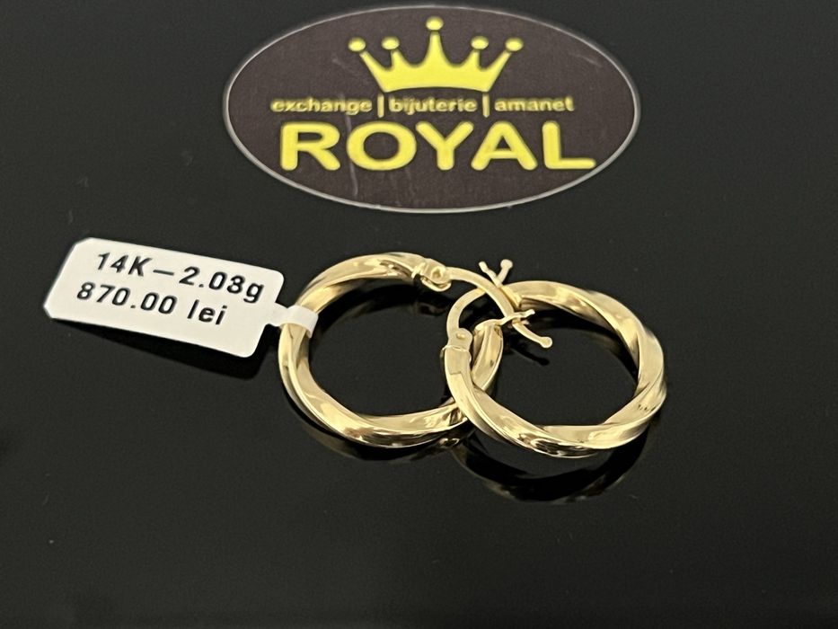Bijuteria Royal CB : Cercei dama aur 14k 585  2,03 gr