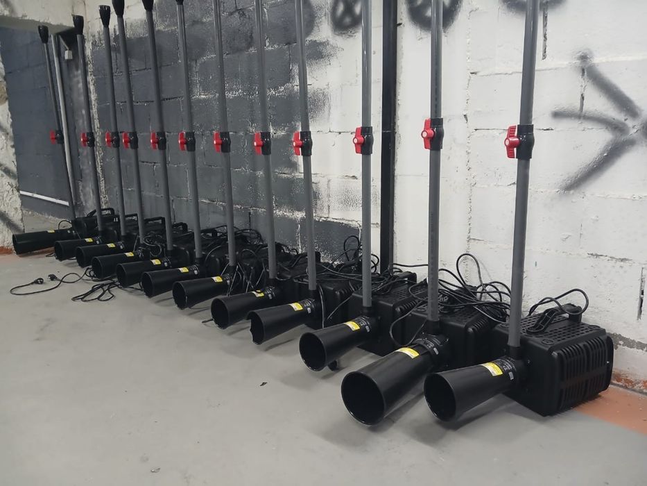 Бассейн каркасный и аэратор для рыбоводства