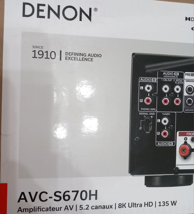 Denon AVC-S670H,5.2.8K Ultra HD/135W.Nou.