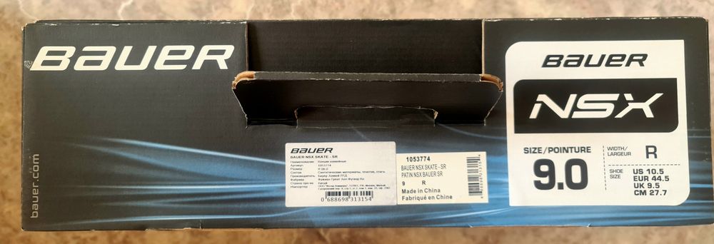 Продам коньки Bauer NSX размер 9. R.
