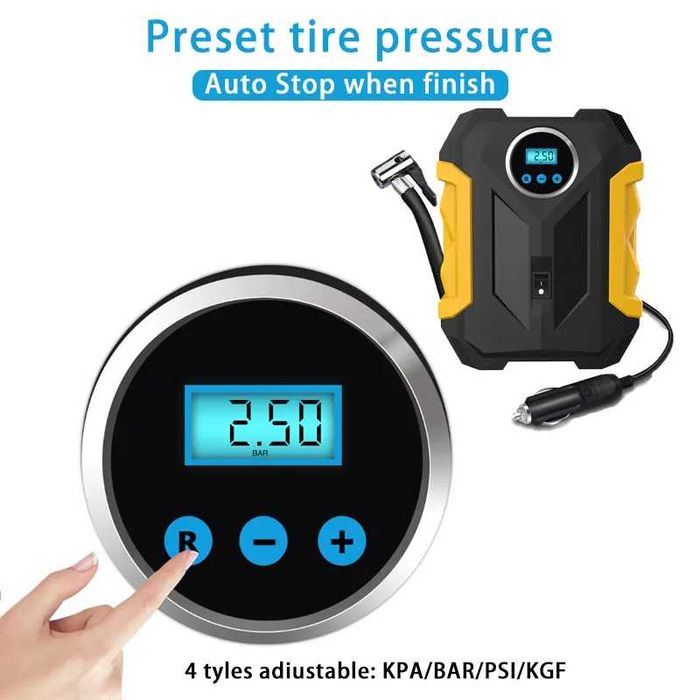 Carsung - Компресор за гуми с фенер 150PSI - 12v