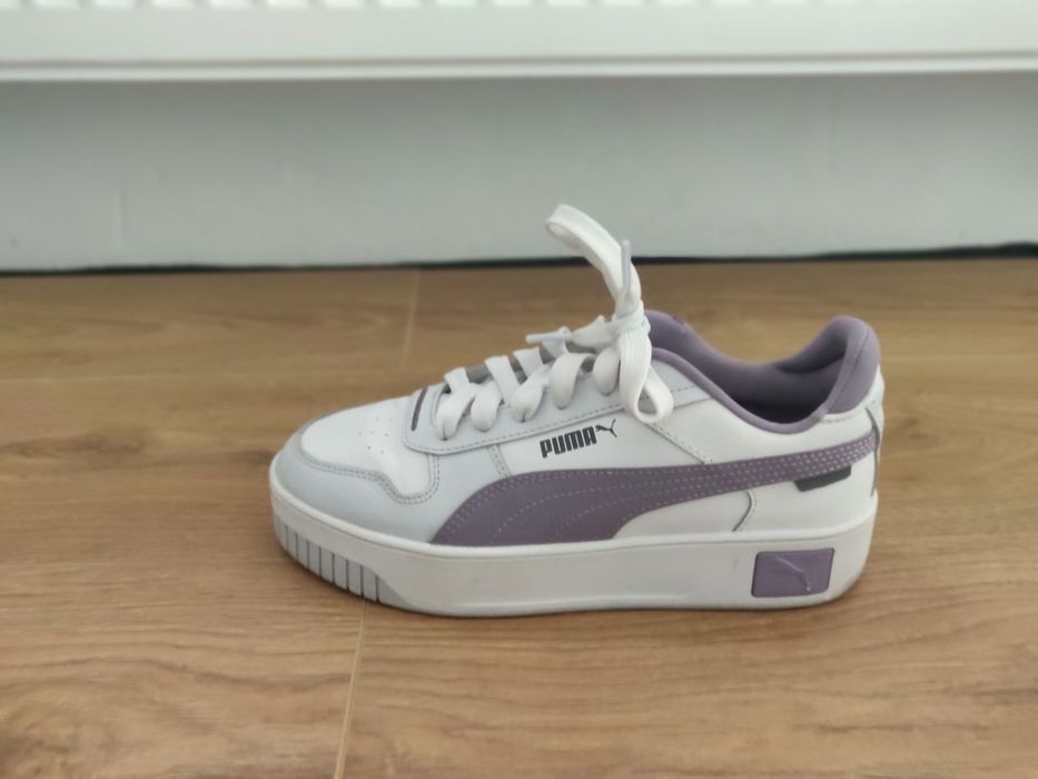 Adidași Puma Albi/Mov - Stare Excelentă