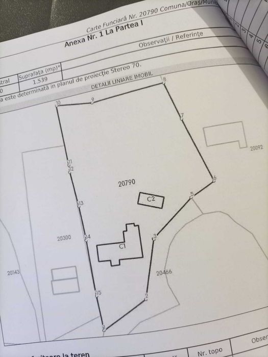 Teren de vanzare cu casa bătrânească 1500M2