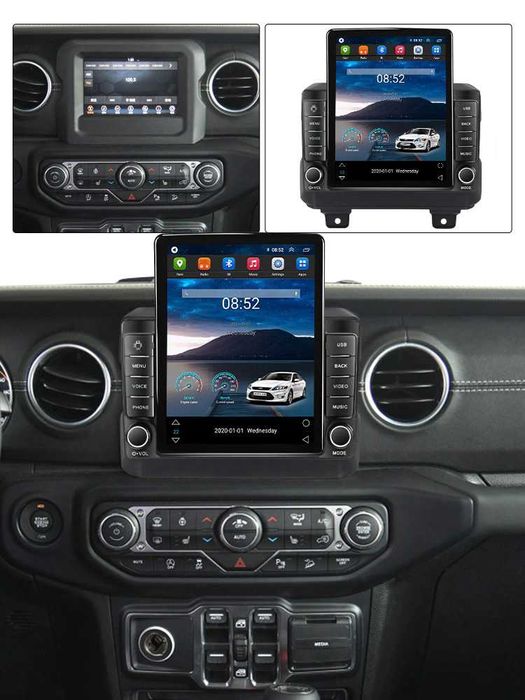 Navigatie Jeep Wrangler 2018 - 2022 Ecran TESLA 9.7 inch 4GB RAM