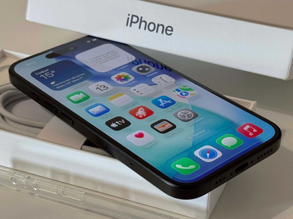 Бартер! Като НОВ! iPhone 16 Black (Черен) 95% Батерия.