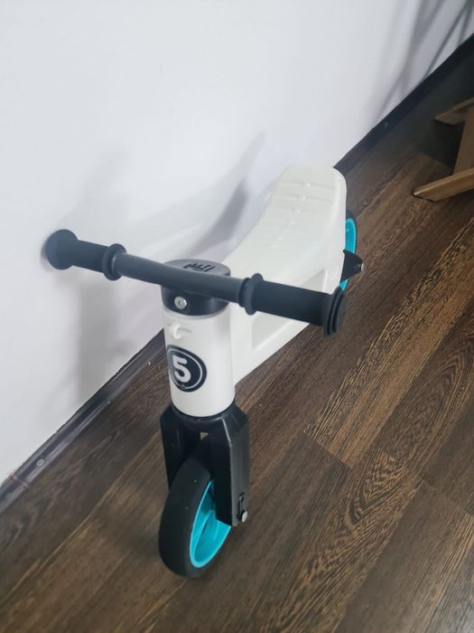 Funny Wheels Rider SuperSport 2‑în‑1 cu curea – Turcoaz