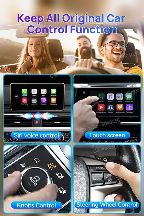 Tbox LED - Carlinkit Android 13 Безжичен Carplay Android Auto Adapter