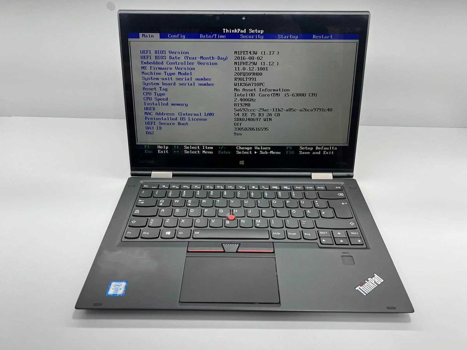 Laptop SH Lenovo ThinkPad X1 Yoga i5-6300U 8GB RAM SSD 512GB Touch