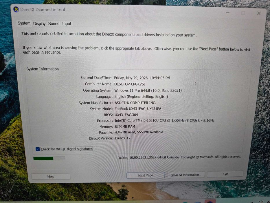Hope Amanet P10/Laptop ASUS ZenBook 14 UX431 i5 10th SSD Tastatura iluminata