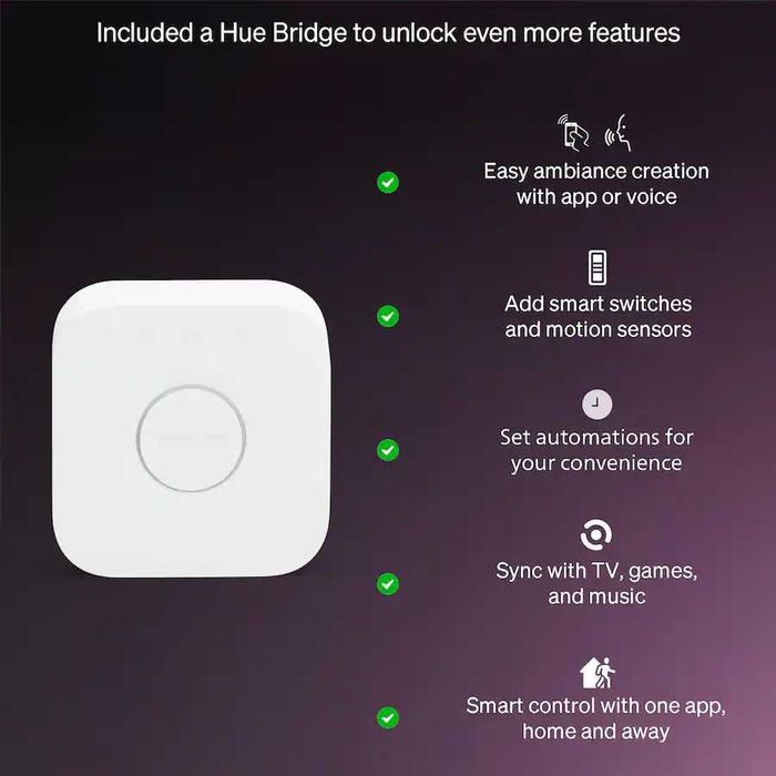 Комплект Philips Hue Essential A19 умни крушки  с Bridge или без