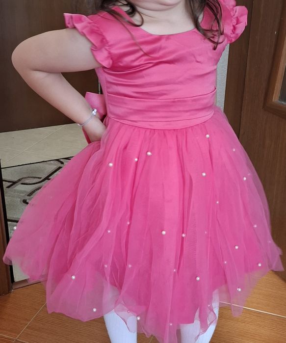 Розова Рокля с панделка