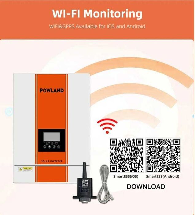 Invertor Solar Powland SMG II 4KW sau 6KW  24V , Sinus Pur, WiFi