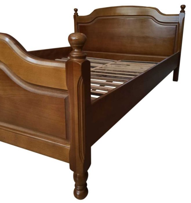 Pat din lemn masiv de fag Ileana, 90x200 cm