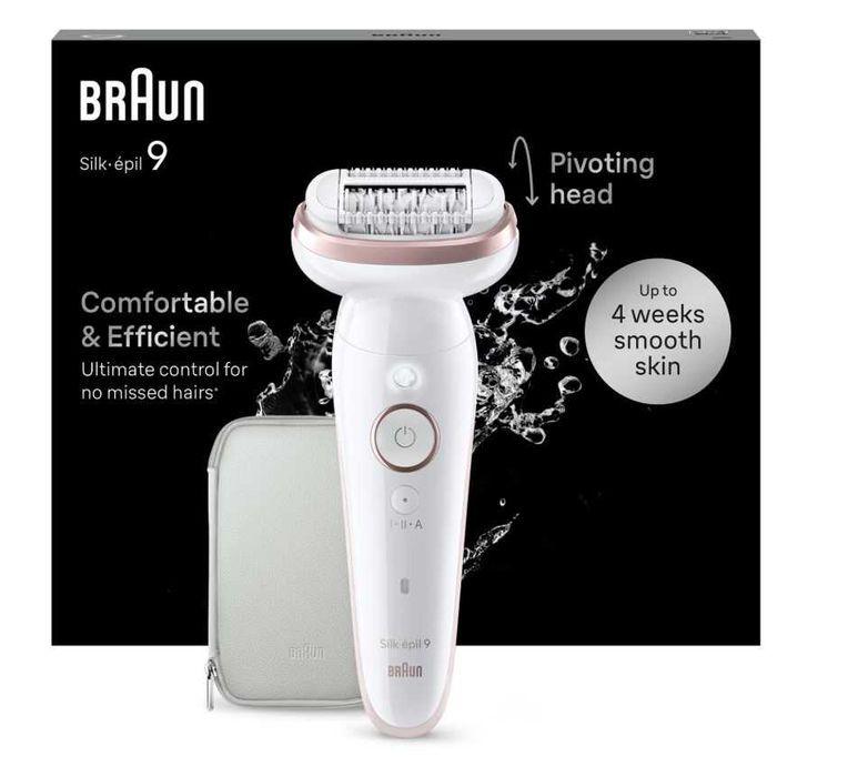 Epilator Braun Silk-épil 9 9-000 Wet & Dry, MicroGrip, Smart Light, 2 viteze