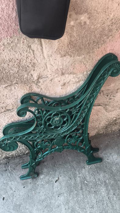 Set picioare de bancă vintage din fier