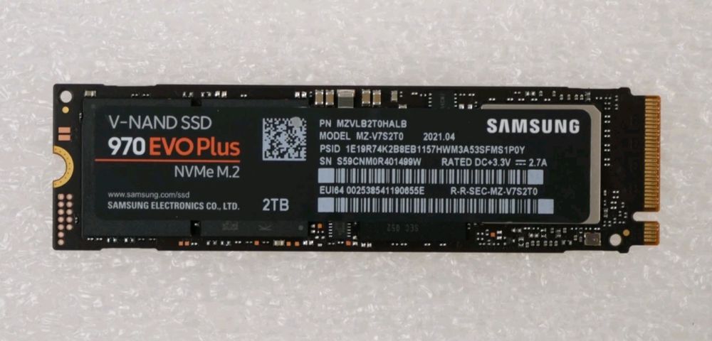 Ssd nvme Samsung 970 Evo plus