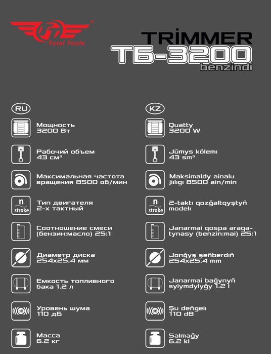 Триммер бензиновый