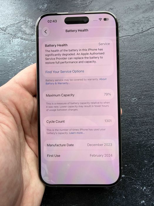 iPhone 15 pro 256 gb.