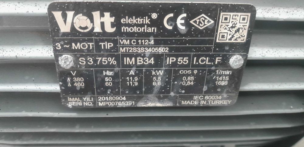 Трифазен електродвигател 5,5 Kw