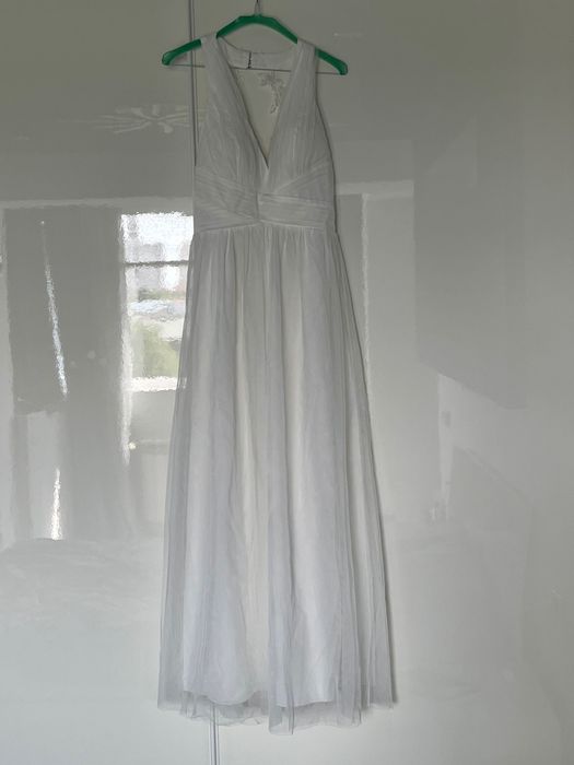 Сватбена рокля + подарък връхно кожухче