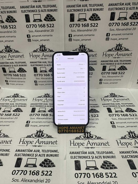 HOPE AMANET P1/ IPHONE 12 Pro Max 256 GB 80 BAT #39624