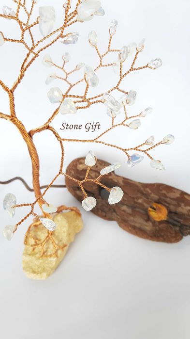 Дръвче Лунен Камък Едър, Подарък Юбилей, Идея Подарък, Семейство