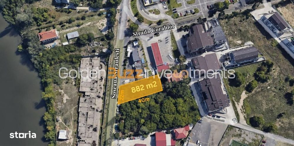 Teren 882 mp | Străulești – Petrom City | Deschidere 22 m