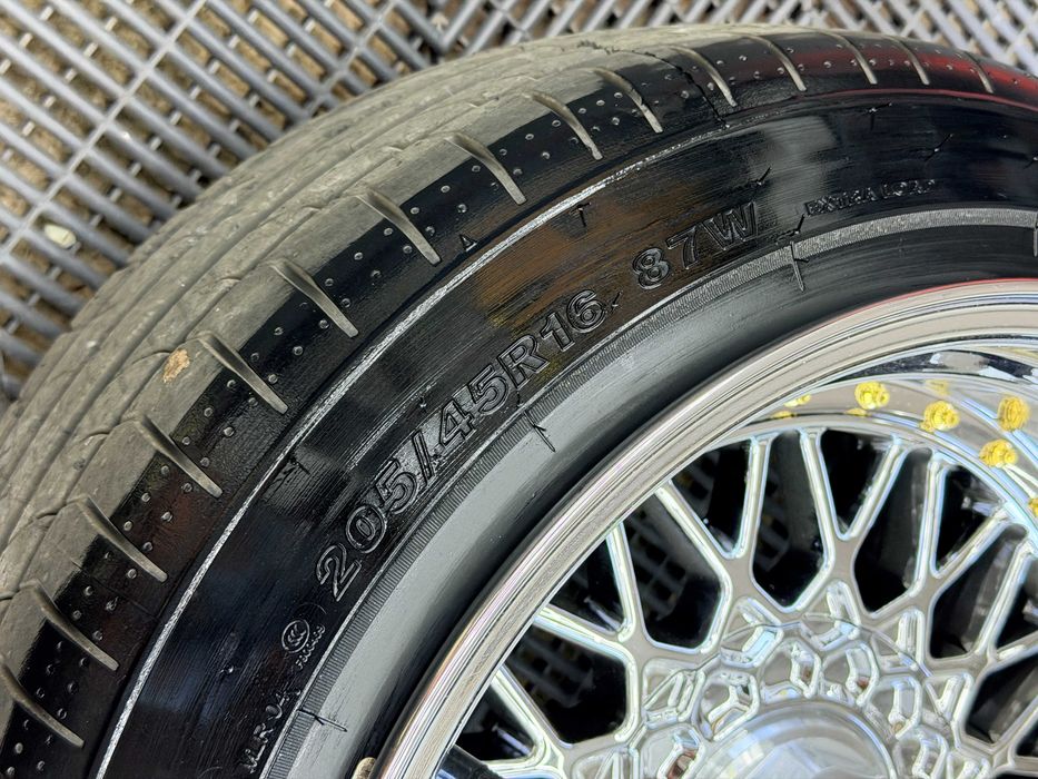 Jante Aliaj Cromate / Full Chrome 4x100 - 4x108 16 Cu Anvelope De vara 205 45 16