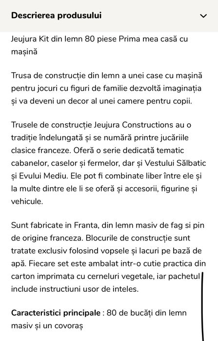 Joc constructie din lemn 80 piese