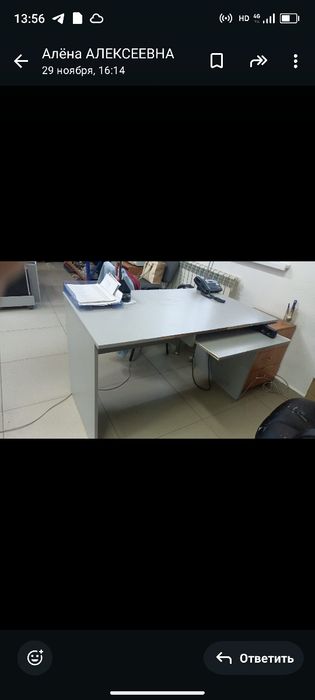 Продам стол для офиса серый