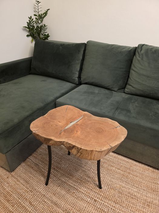 Măsuță de cafea din felie de lemn