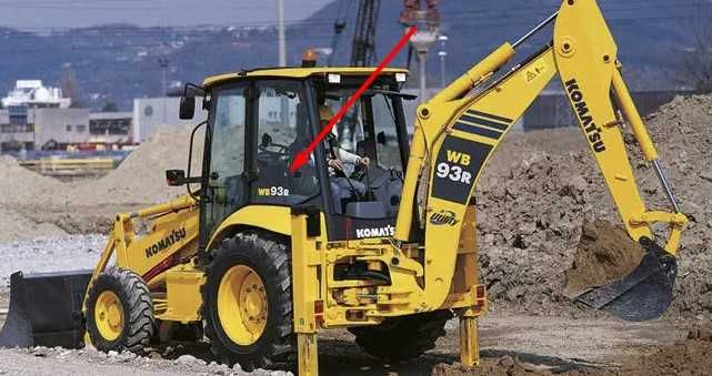 Parbriz/Geam/Luneta pt Komatsu WB146PS-5,WB156PS-5