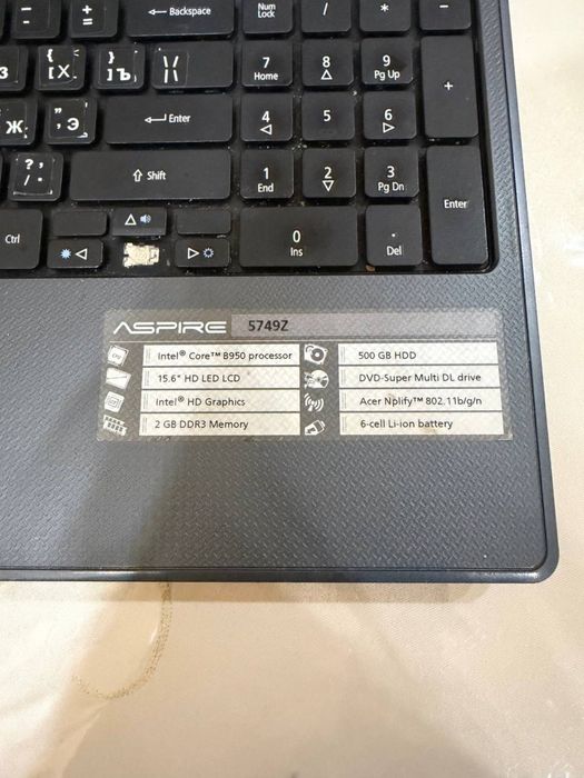 Ноутбук Асер, интел соре