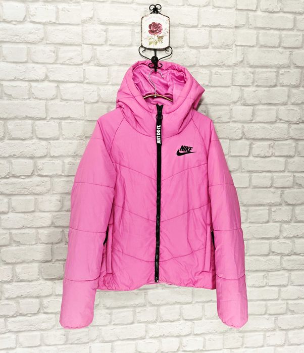 NIKE Оригинално дамско розово яке с качулка размер S