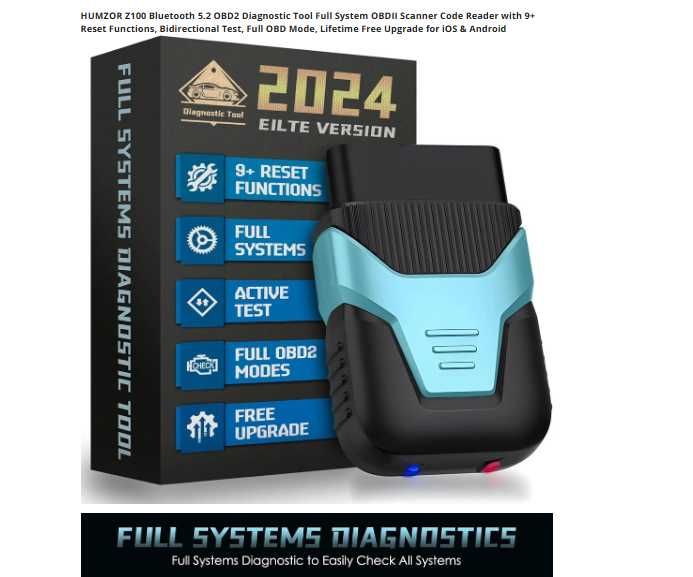Diagnoza AUTO 2024 prin BT OBD2 Scanner HUMZOR Z100 Full System OBD II