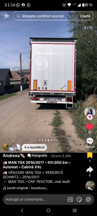 De vânzare  MAN TGX
