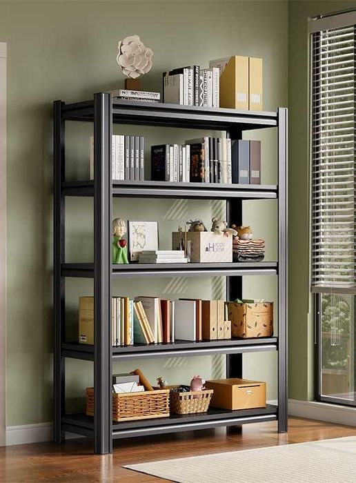 Подвальный металлический стеллаж с регулируемыми прочными полками optm