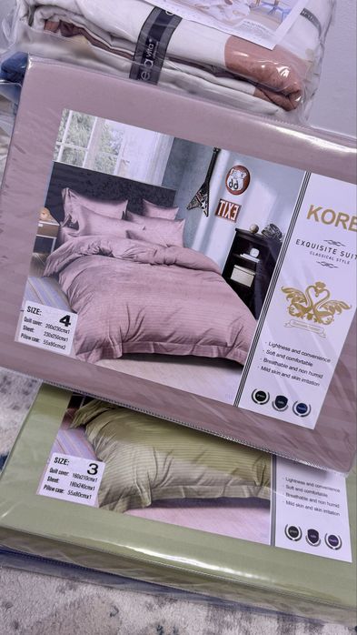 Продам двухспальное постельное белье однотонные