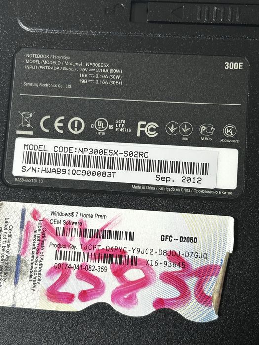 Laptop Samsung np300e5x