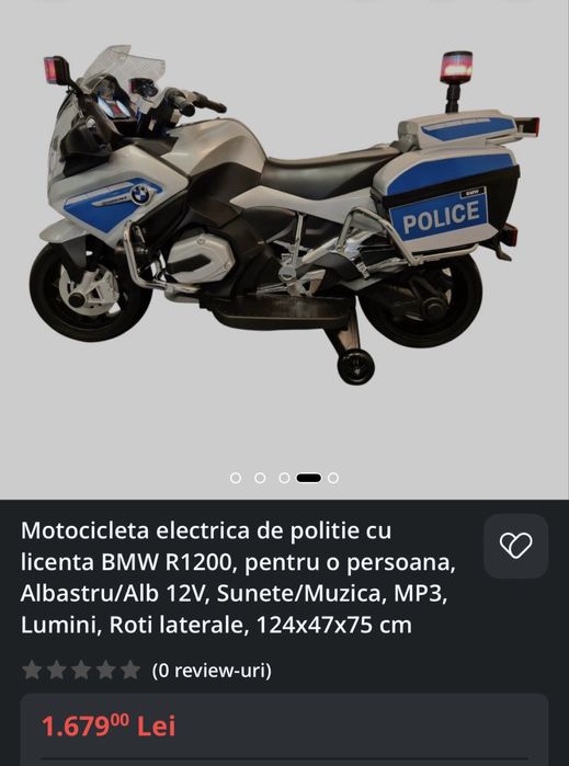 Motocicleta electrica de politie BMW