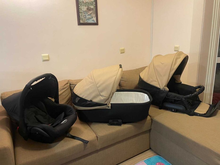 Детска количка Dada Paradiso TUVI BEIGE 3 в 1