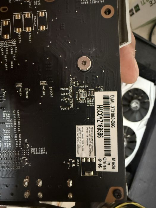 Видеокарта Asus GTX 1060 6GB и RTX3060ti