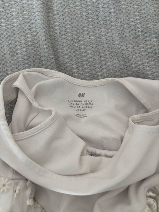 Детска рокля 98-14 см бяла